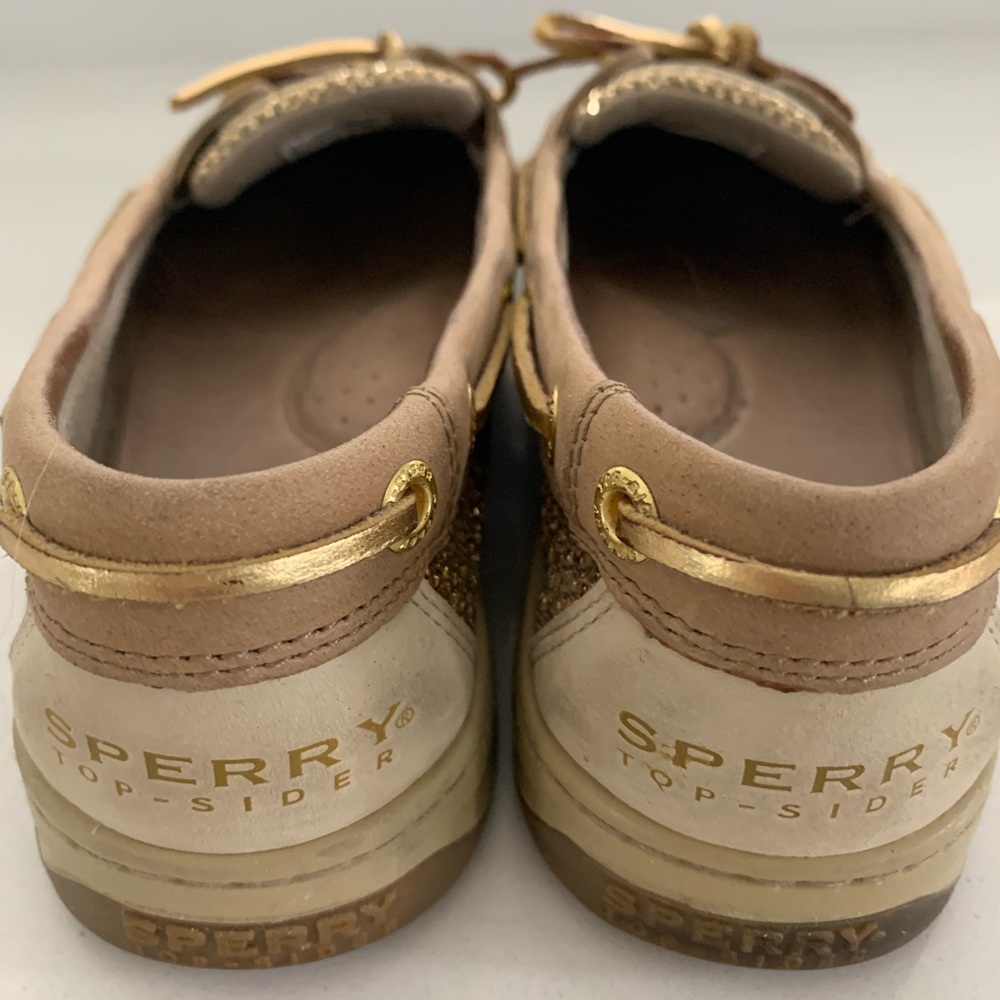 sperry gold glitter boat shoes